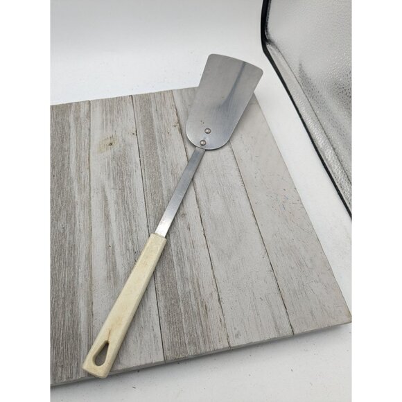 Vintage Kaylan Solid Spatula Flipper 14 1/4" Long Tan Handle - Picture 1 of 11